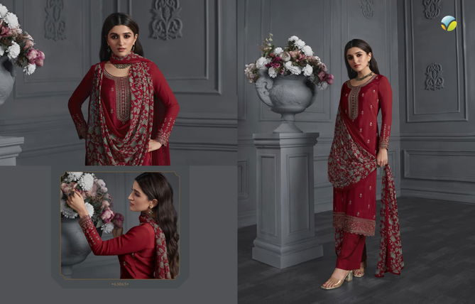 Vinay Silkina Royal Crepe 42 Fancy Regular Wear Dress Material Catalog
